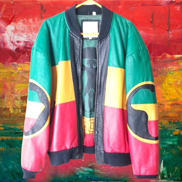 💎 ViNTaGe 💎 1991 WHEREMI JACKET 🧥 RASTA AFRICA ETHIOPIA 🇪🇹 ⚠️* USeD - Picture 4 of 6